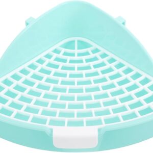 Toddmomy Triangle Corner Pet Potty Trainer for Small Animals - Detachable Rabbit Litter Box with Splash Guard Space-Saving Design for Guinea Pigs and Hamsters